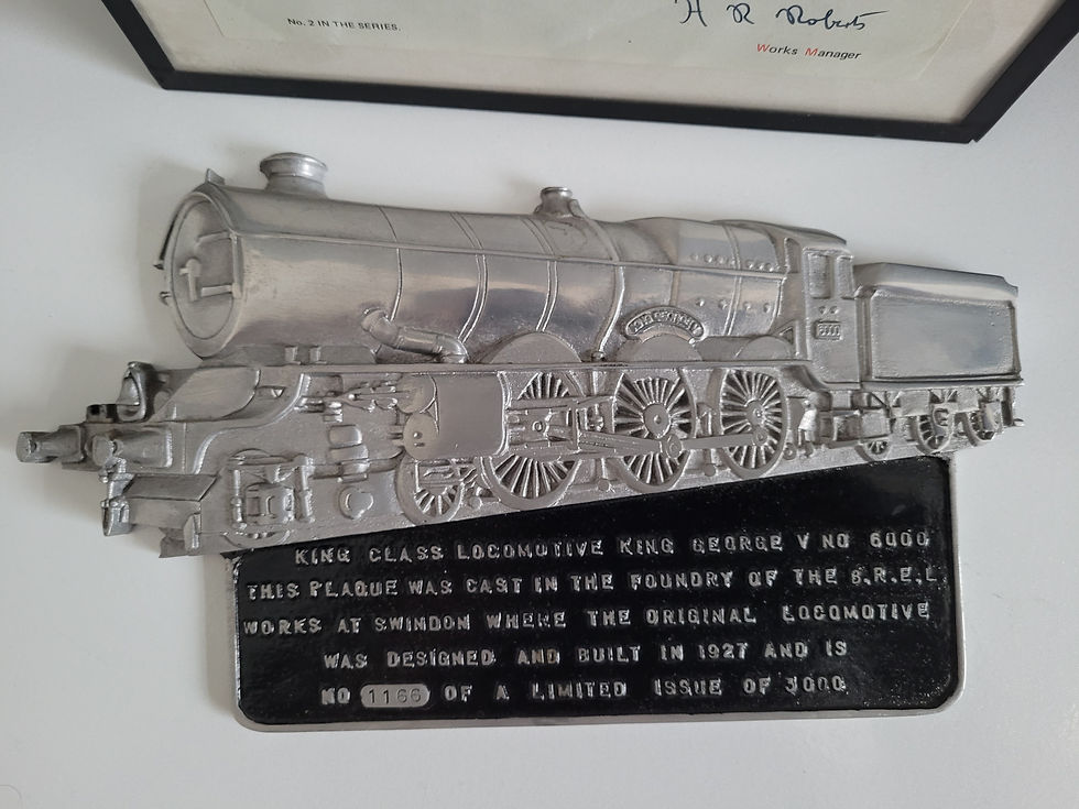 Thumbnail: Aluminum Plaque Celebrating GWR King Class 4-6-0 George V 6000 No.1166 of 3000