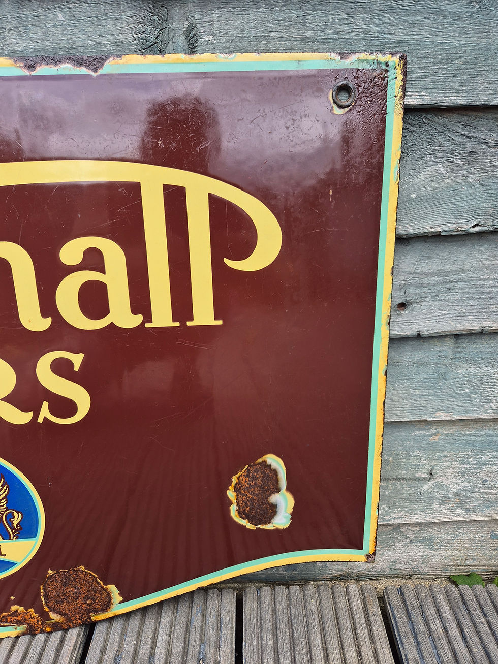 Thumbnail: 1950s Genuine Double Sided VAUXHALL CARS Enamel Sign Automobilia 30" x 20"