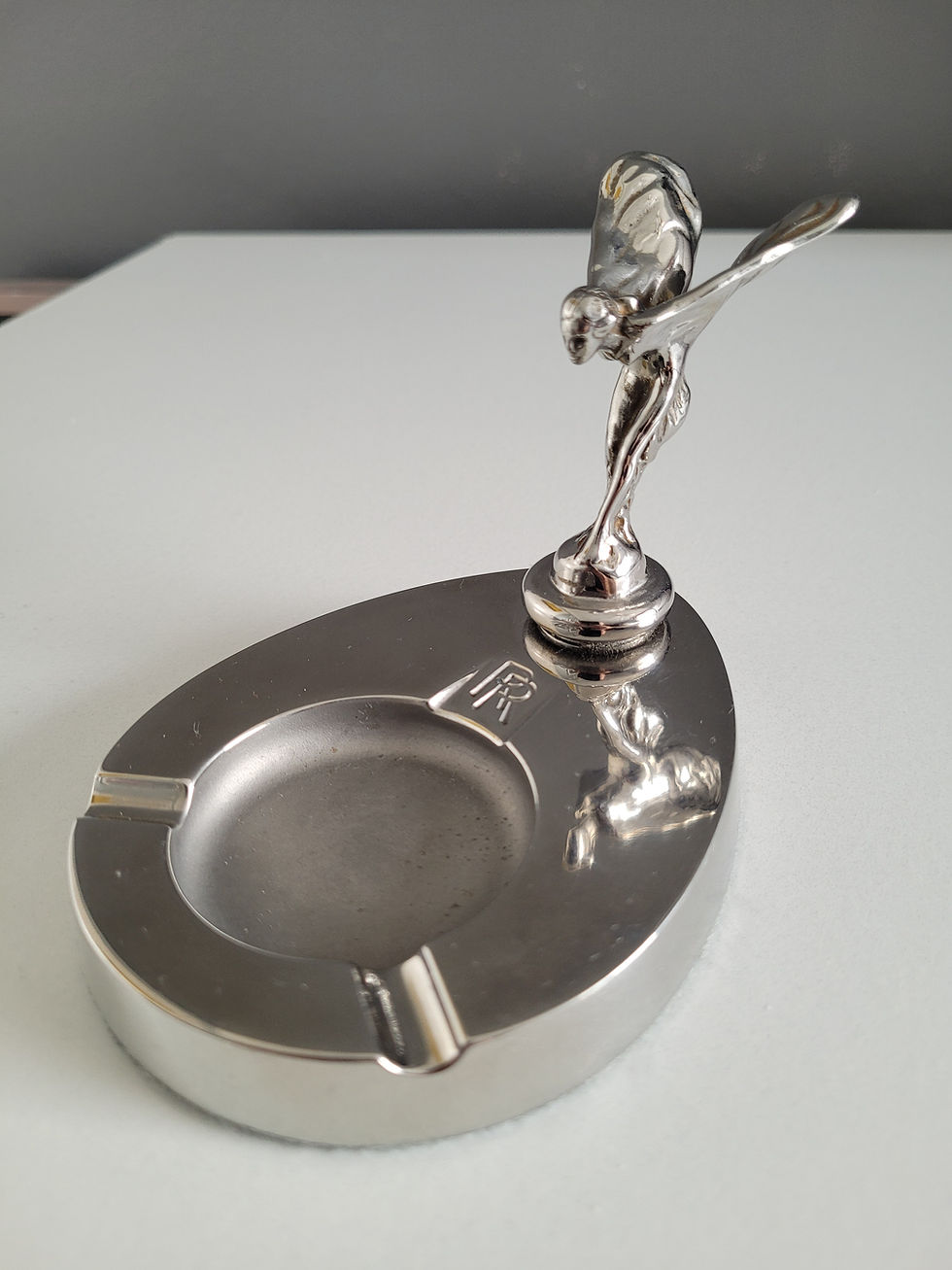 Thumbnail: Genuine Rolls Royce RR Silver Lady Spirit Of Ecstasy 1970's Chrome Ashtray