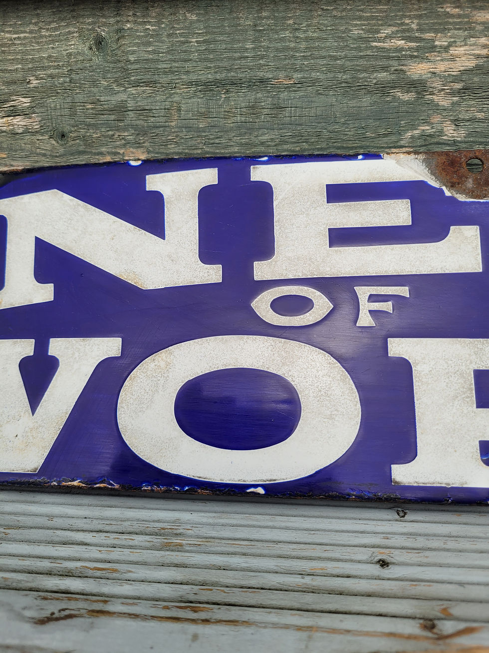 Thumbnail: Early Genuine News Of The World Enamel Sign 20" x 5"