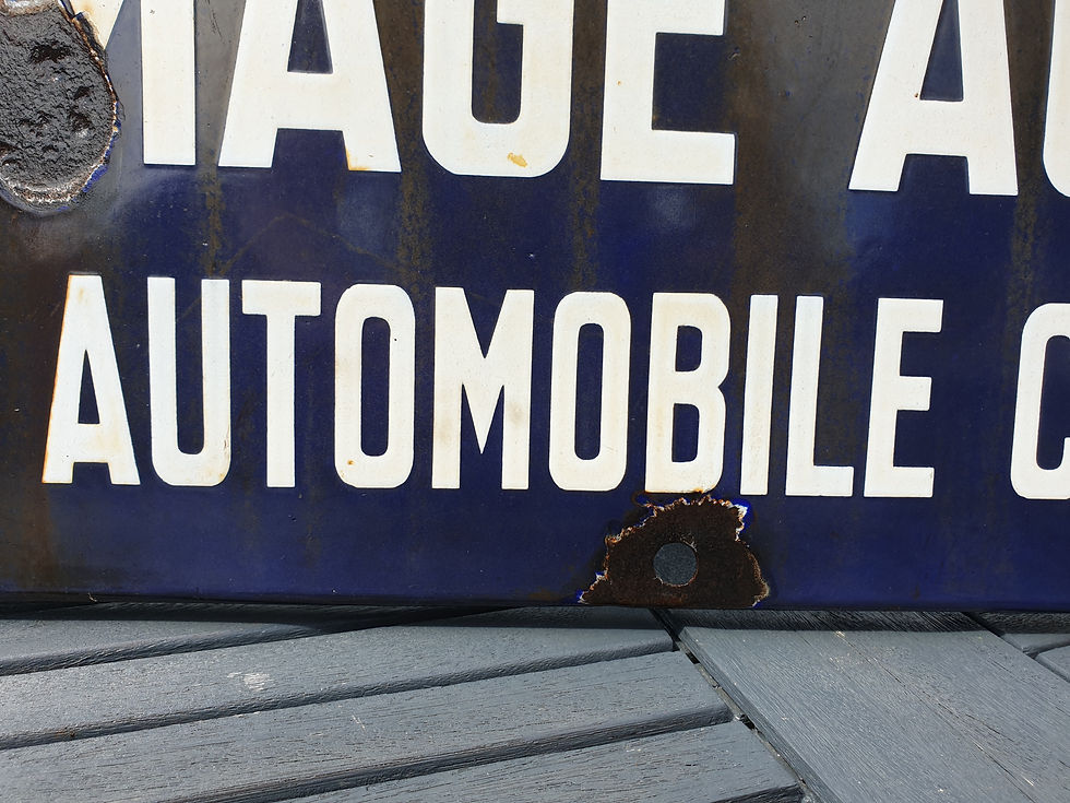 Thumbnail: Early Royal Automobile Club of Belgium (RACB) Enamel Sign 101 x 40cm