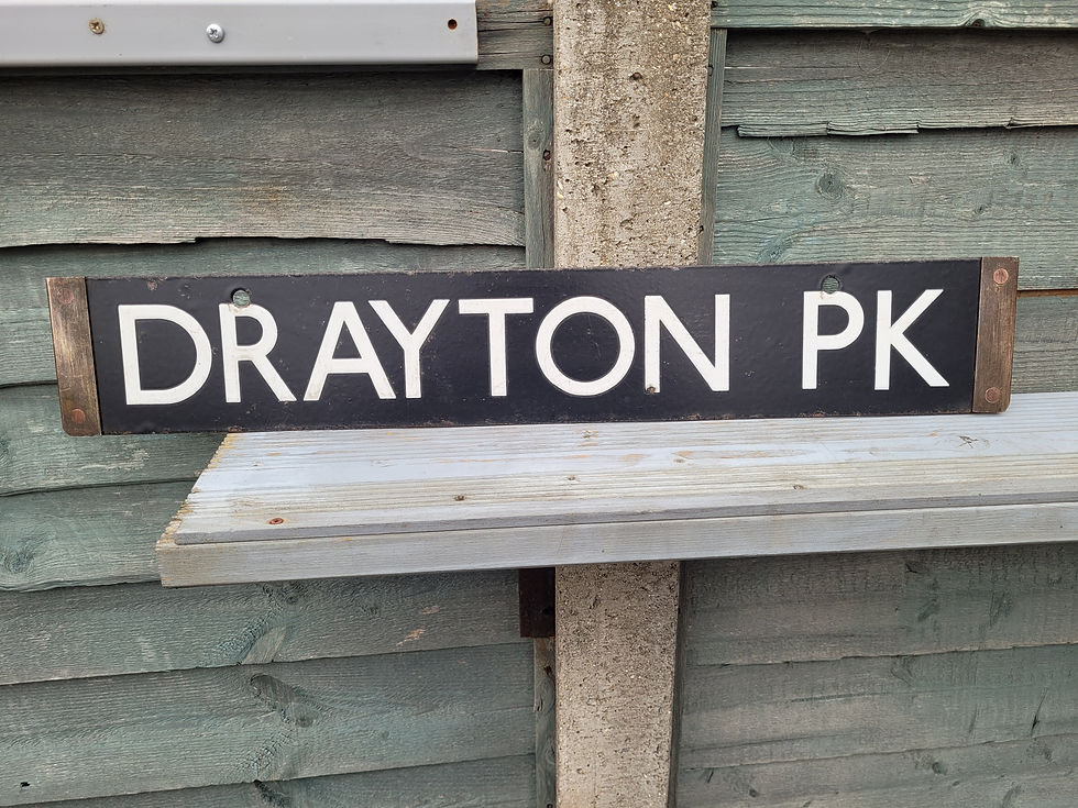 Thumbnail: 1938 London Underground DRAYTON PARK Enamel Train Destination Plate