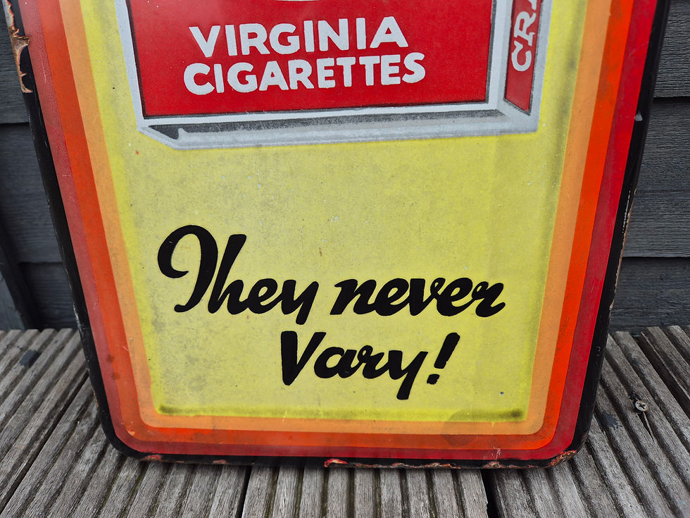 Thumbnail: Genuine 1930's Craven"A" enamel sign 37.5" x 11.5"