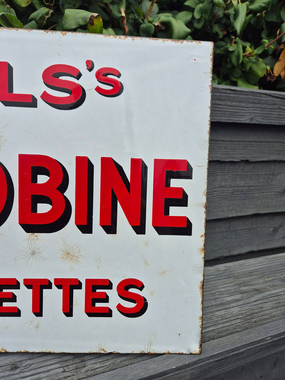 Thumbnail: Genuine 1930's Double Sided Flange Wills Woodbine enamel sign 16.5" x 12"