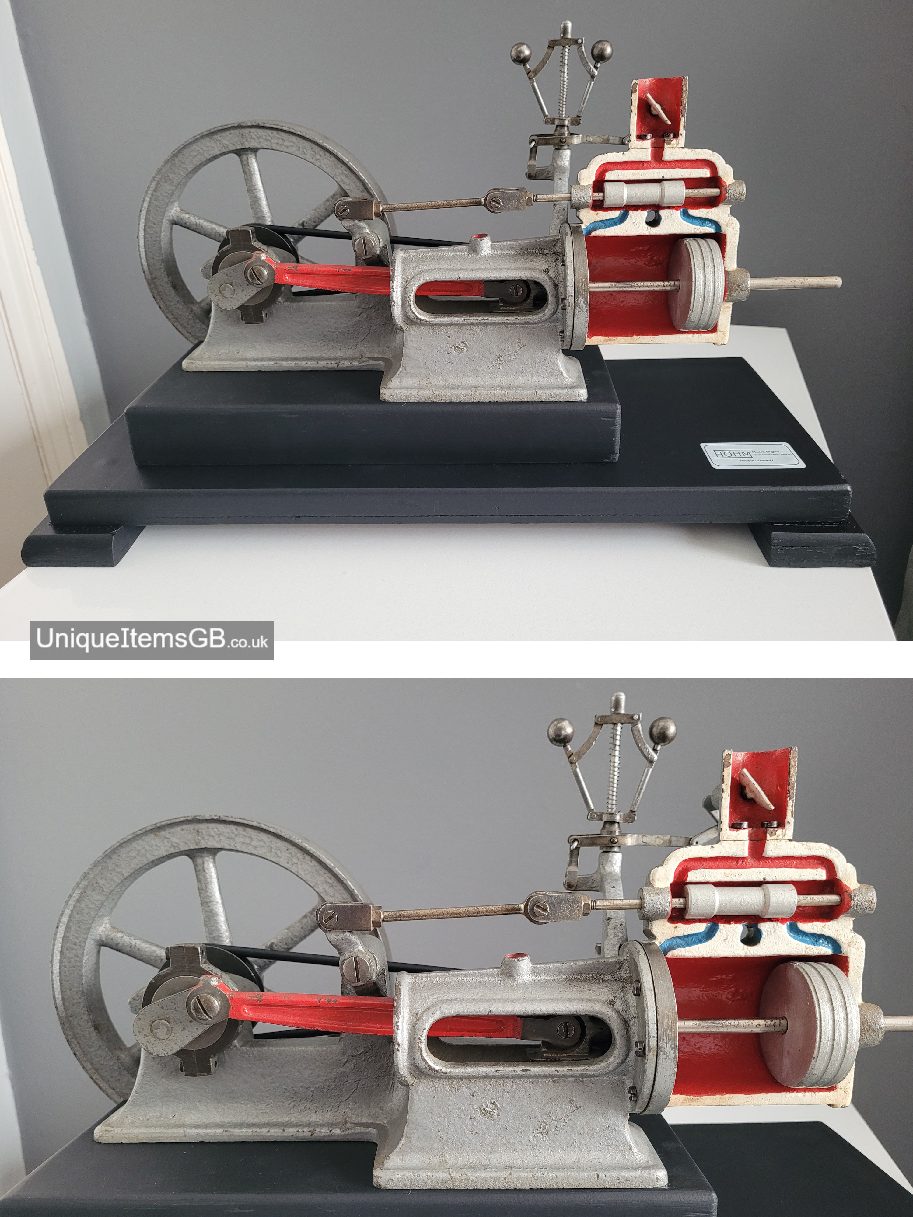 Original 1960's Steam Engine Model by HOHM Germany Education Model