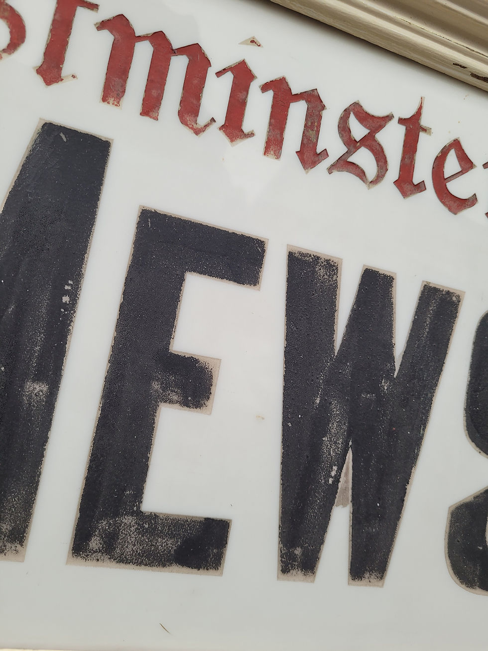 Thumbnail: Genuine 1900s London City of Westminster RELTON MEWS S.W. Opal Glass Street Sign