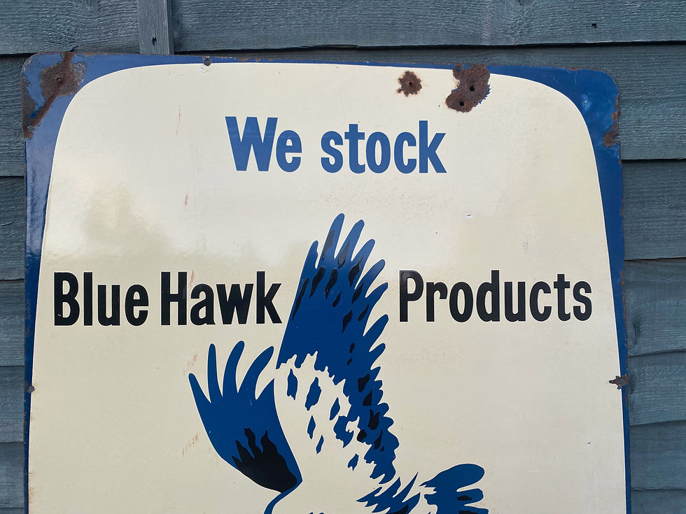 Thumbnail: Original Blue Hawk Products Paramount Thistle Enamel Sign 36" x 24"