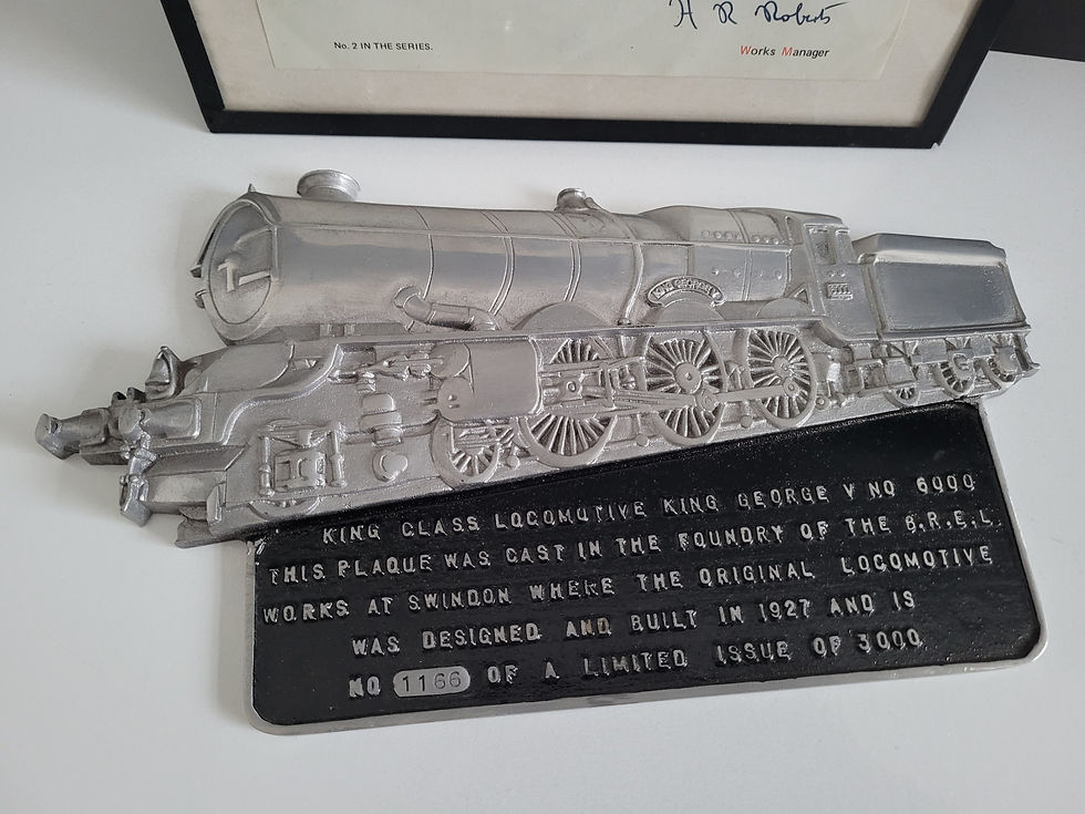 Thumbnail: Aluminum Plaque Celebrating GWR King Class 4-6-0 George V 6000 No.1166 of 3000