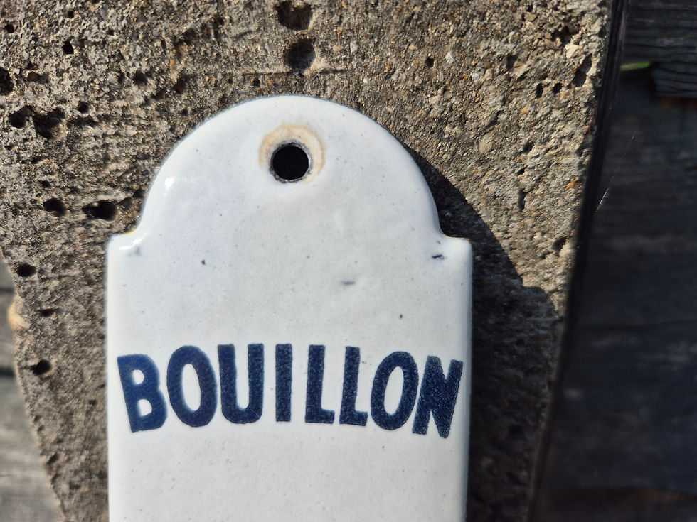 Thumbnail: Genuine Circa 1930s BOUILLON KUB Enamel Sign Finger Plate Advertising 8" x 2"