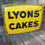 Thumbnail: Early Genuine Lyons Cake Enamel Sign Large 39 x 29.5"
