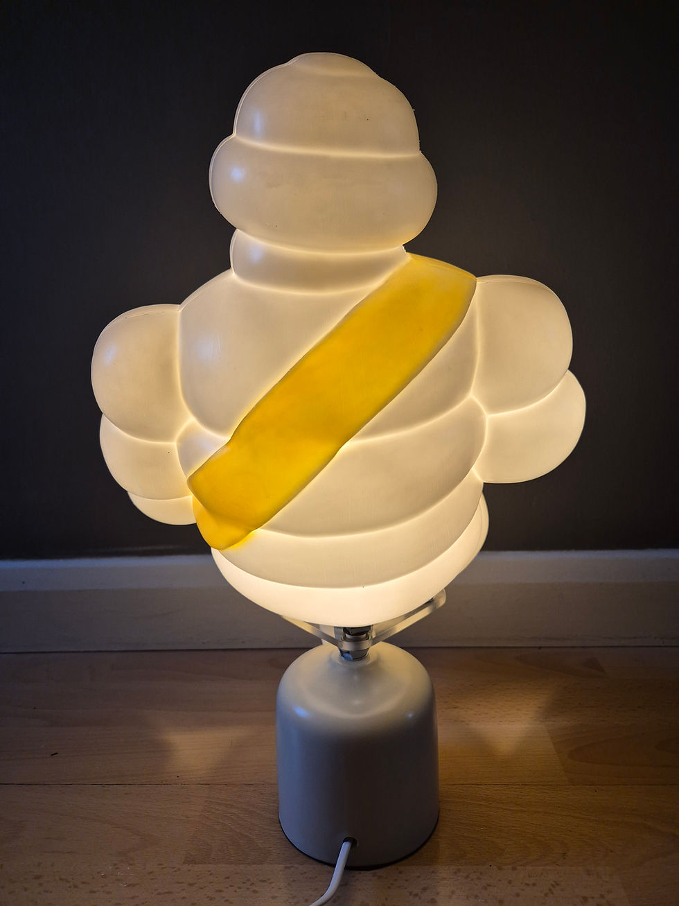 Thumbnail: Genuine 1960 Large Michelin Man Bibendum Mascot 18.5" Repurposed into a Lamp
