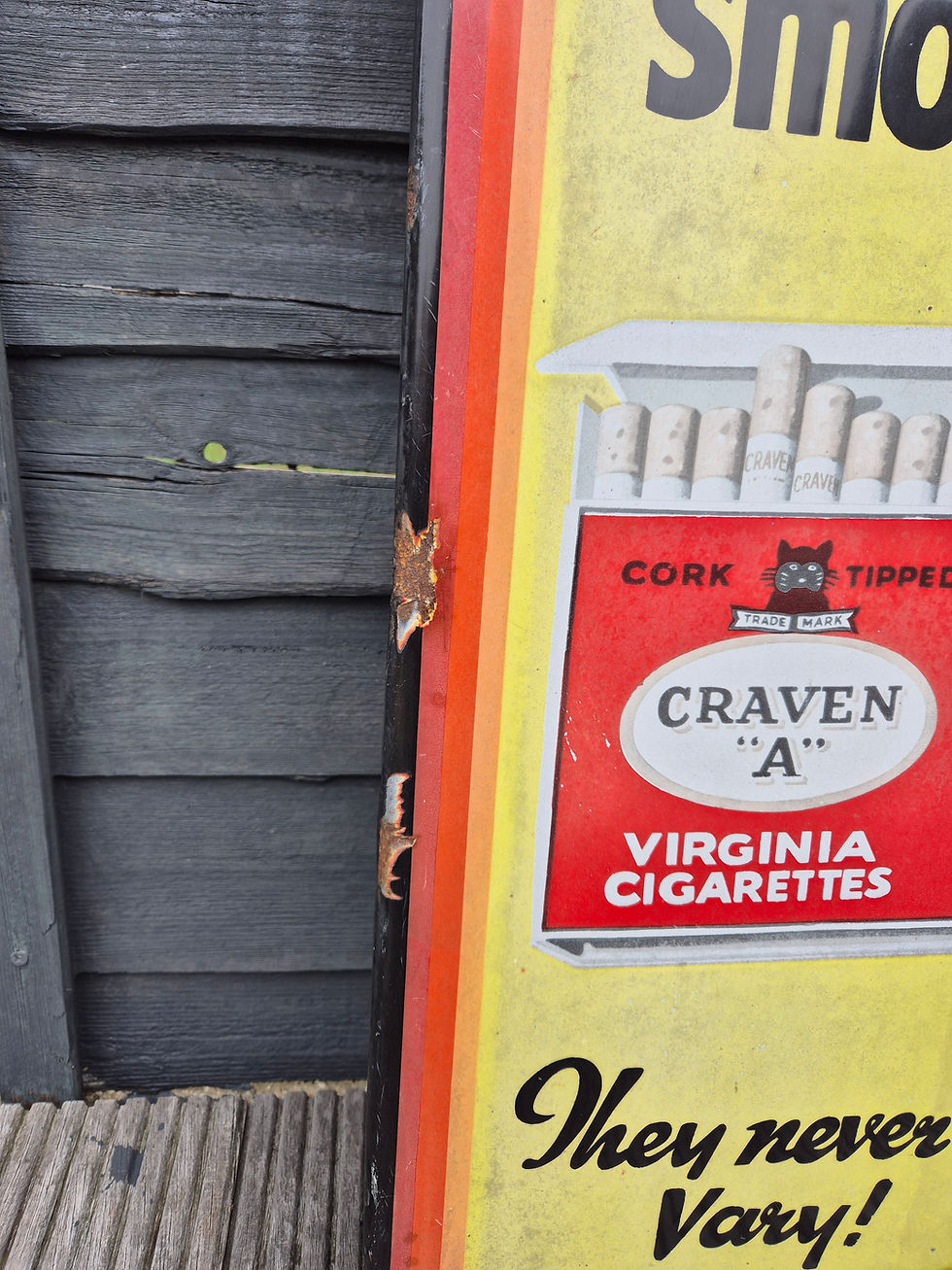 Thumbnail: Genuine 1930's Craven"A" enamel sign 37.5" x 11.5"