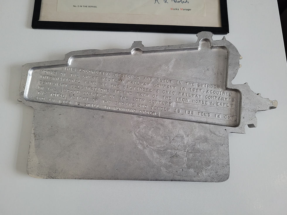 Thumbnail: Aluminum Plaque Celebrating GWR King Class 4-6-0 George V 6000 No.1166 of 3000