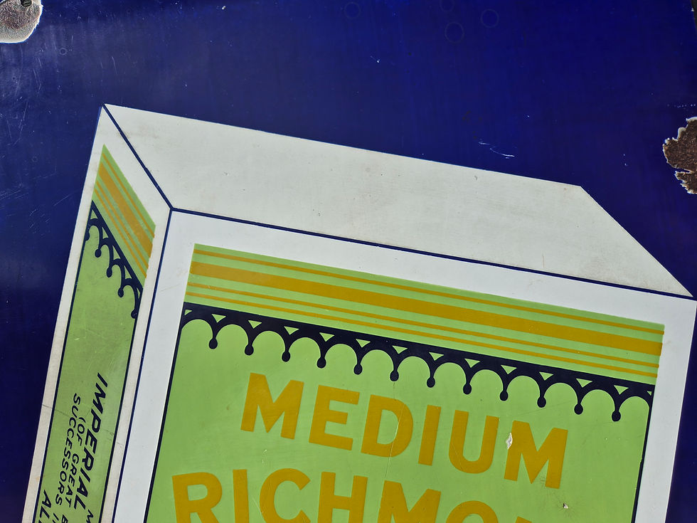Thumbnail: Early Medium Richmond Gem Enamel Sign Advertising Sign 36" x 24"