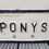 Thumbnail: Pre Warboys Cast aluminium PONYS Road Sign by Poole Foundry LTD 19.5" x 11"