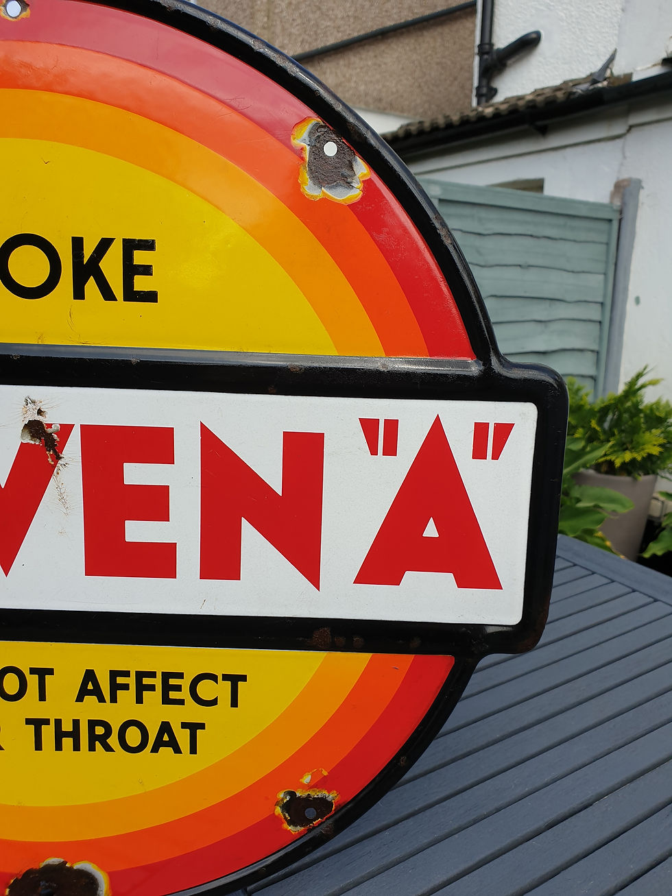 Thumbnail: CRAVEN A Smoke Enamel Sign Advertising 24" x 22"