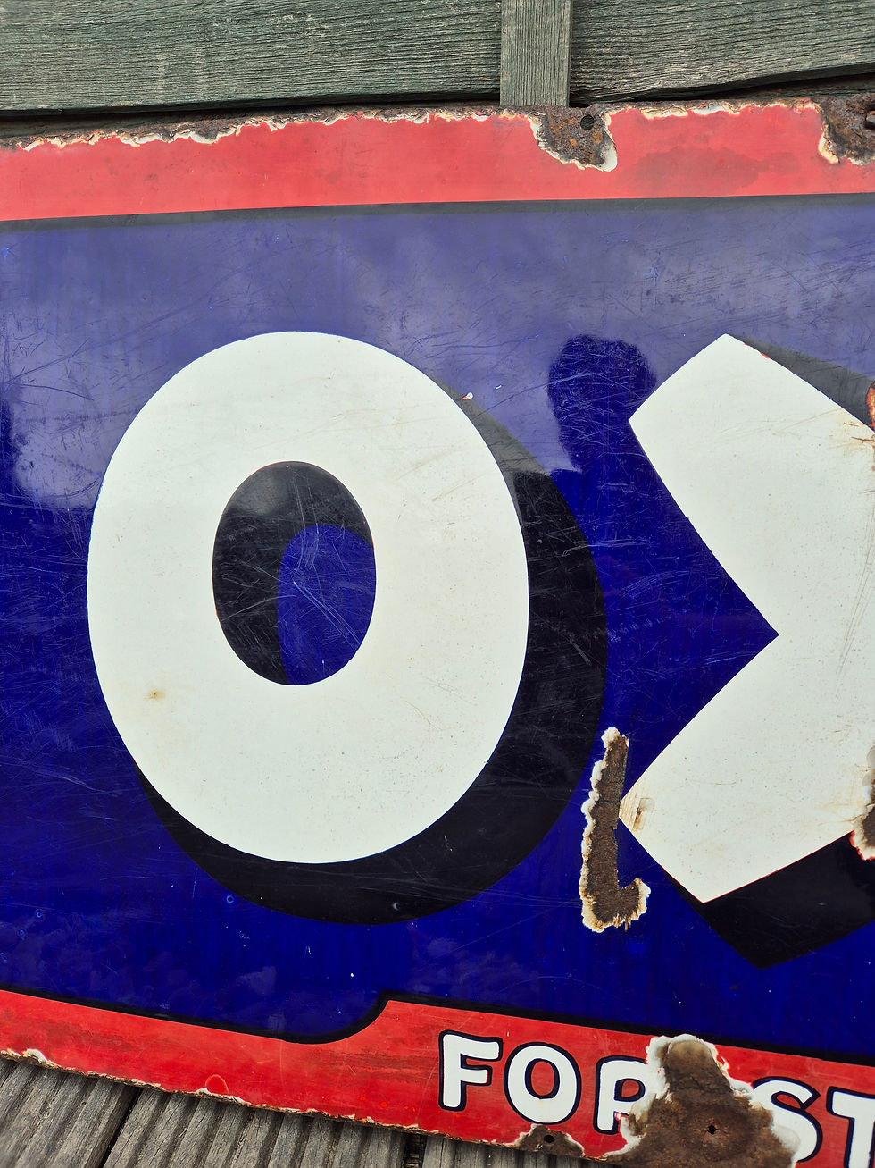 Thumbnail: Genuine Early OXO Enamel Sign LARGE 48" x 18"