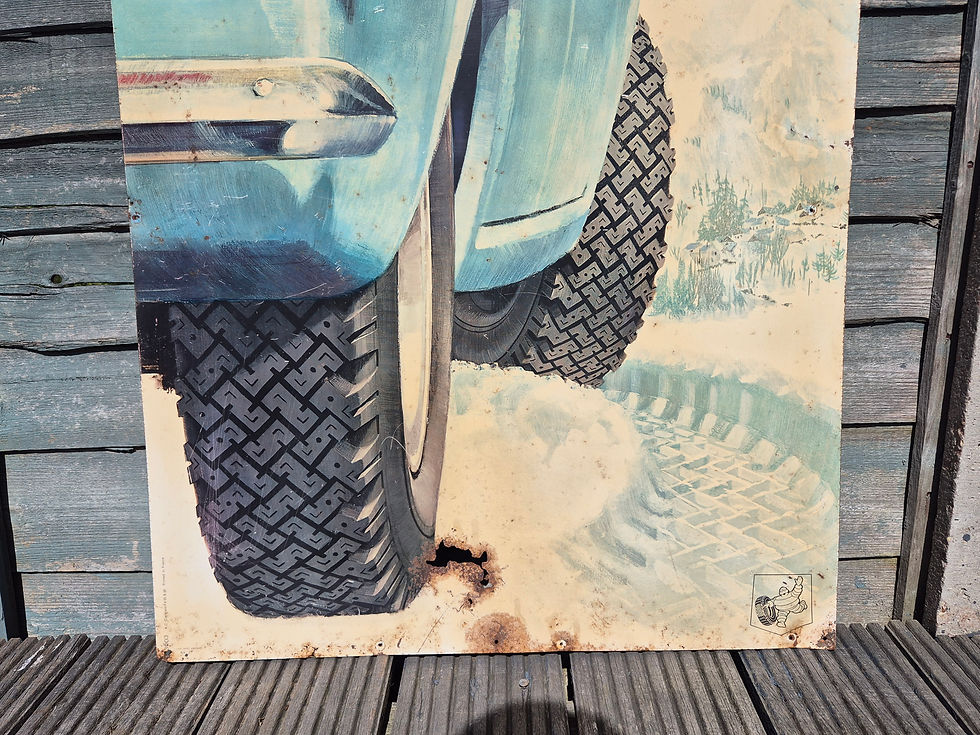 Thumbnail: Genuine 1950s MICHELIN XMS TIN SIGN Automobilia 31.5" x 23.5"