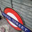 Thumbnail: Early London Underground BAKER STREET 60" Roundel Enamel Sign Brass Bronze Frame