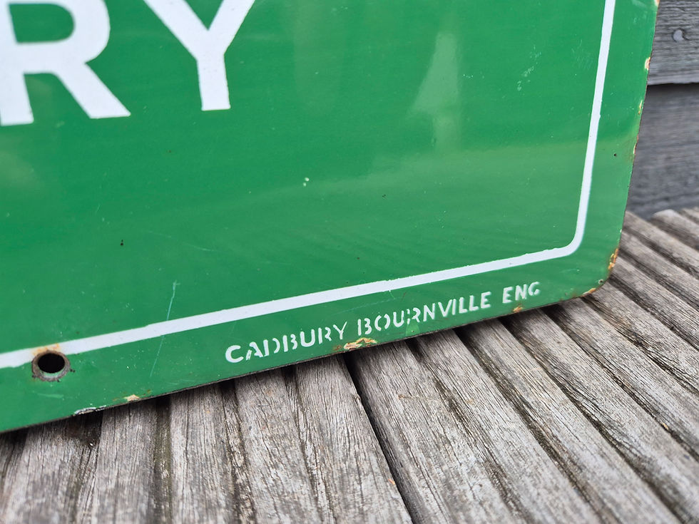 Thumbnail: Genuine 1920's Bournville Cocoa enamel sign 24" x 14"