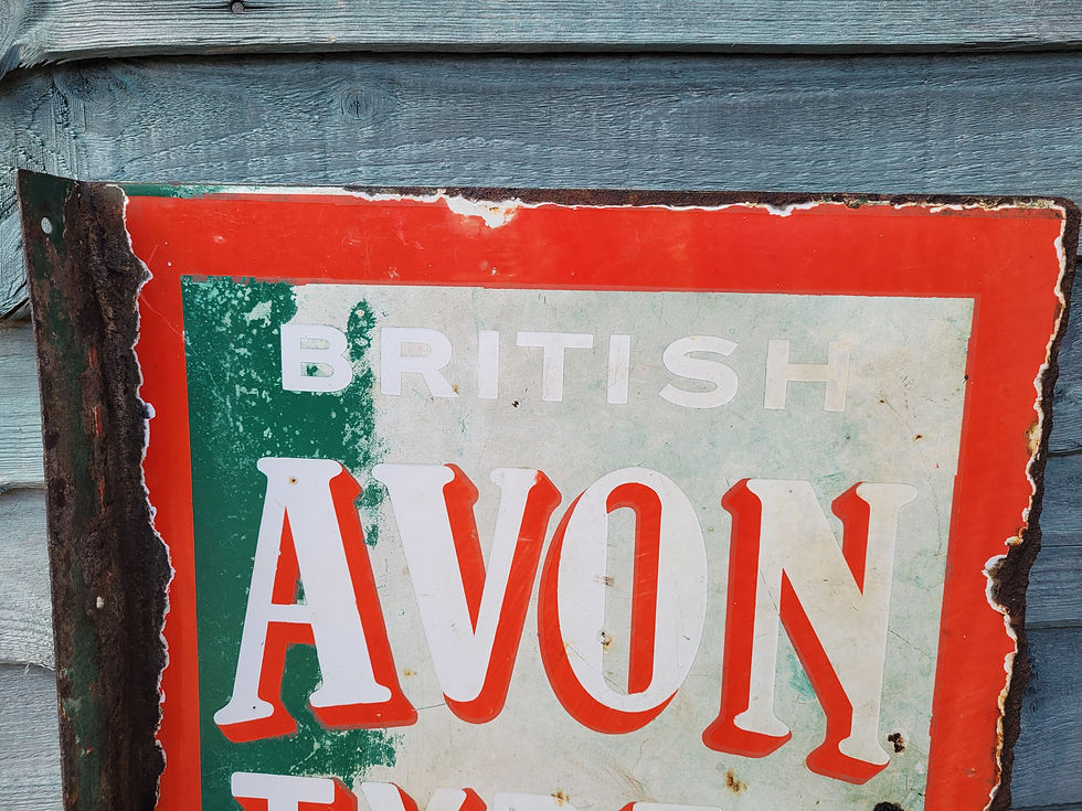 Thumbnail: 1920's Very Rare Double Sided Flanged British Avon Tyres 20.5" x 16"