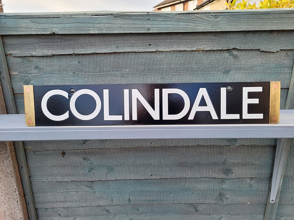 Thumbnail: 1938 London Underground Colindale & Archway Enamel Train Destination Plate