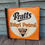 Thumbnail: 1927 Flange Double Sided PRATTS ETHYL PETROL Enamel Sign by BURTON 16" x 16"
