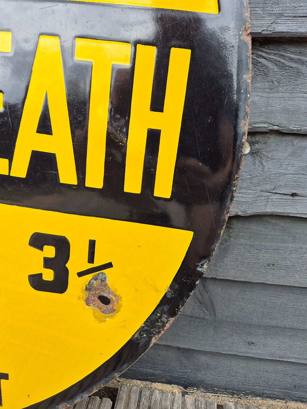 Thumbnail: AA FERNHILL HEATH, DROITWICH, WORCHESTER, London Safety First Enamel SIgn 30"DIA
