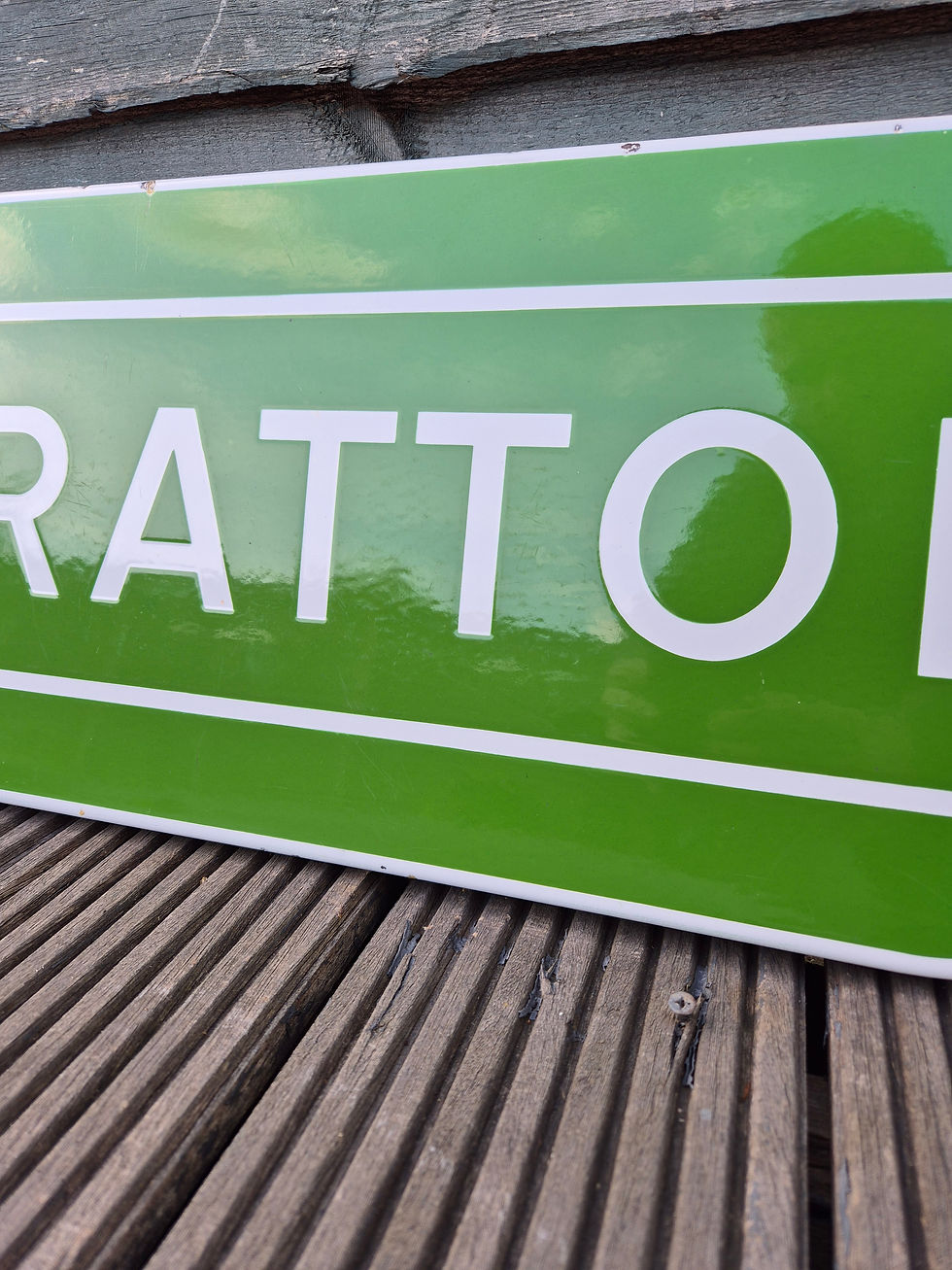 Thumbnail: Early Genuine British Railway BR(S) FF Totem FRATTON Enamel Sign 36.5" x 10"