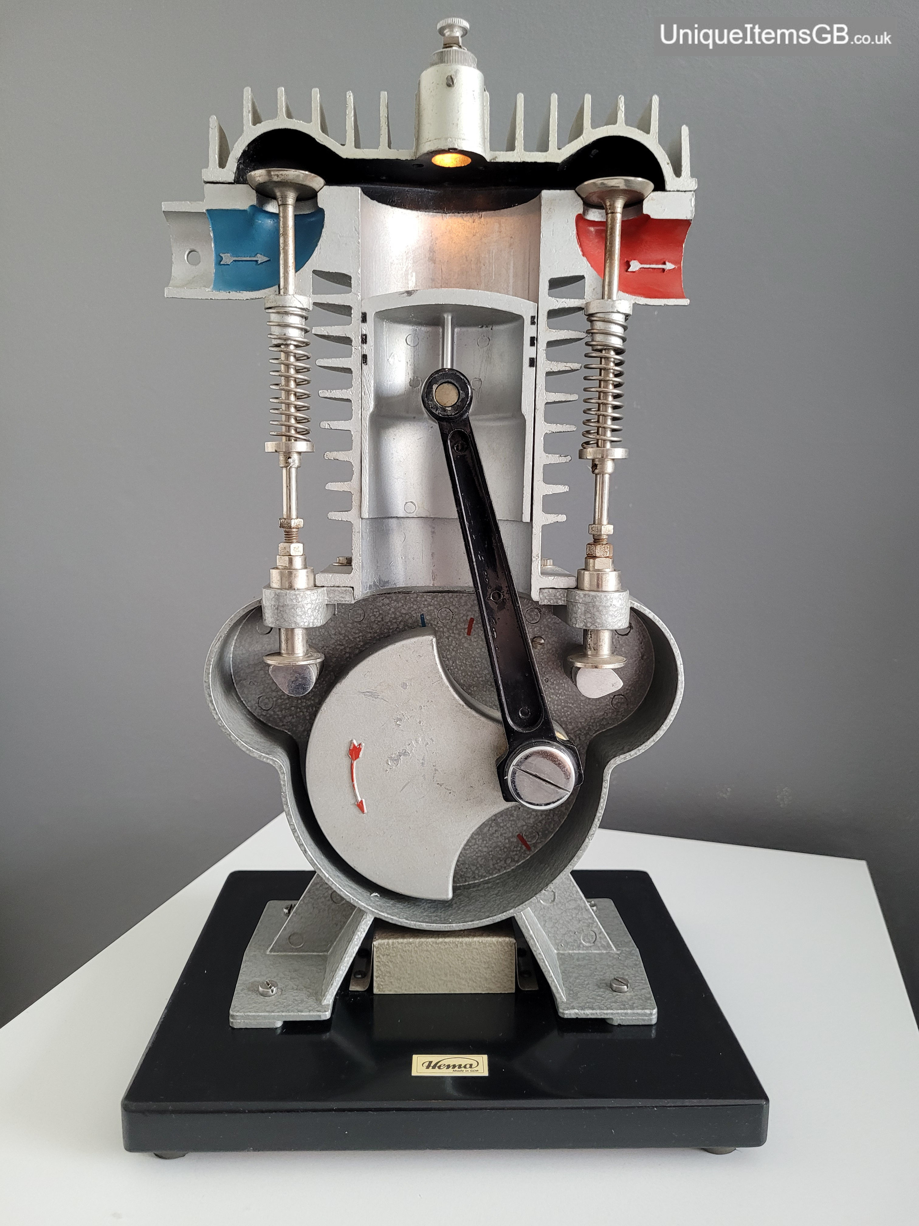 1960's Hema Model of 4 Stroke Engine Cross-Section Cutaway Education Model