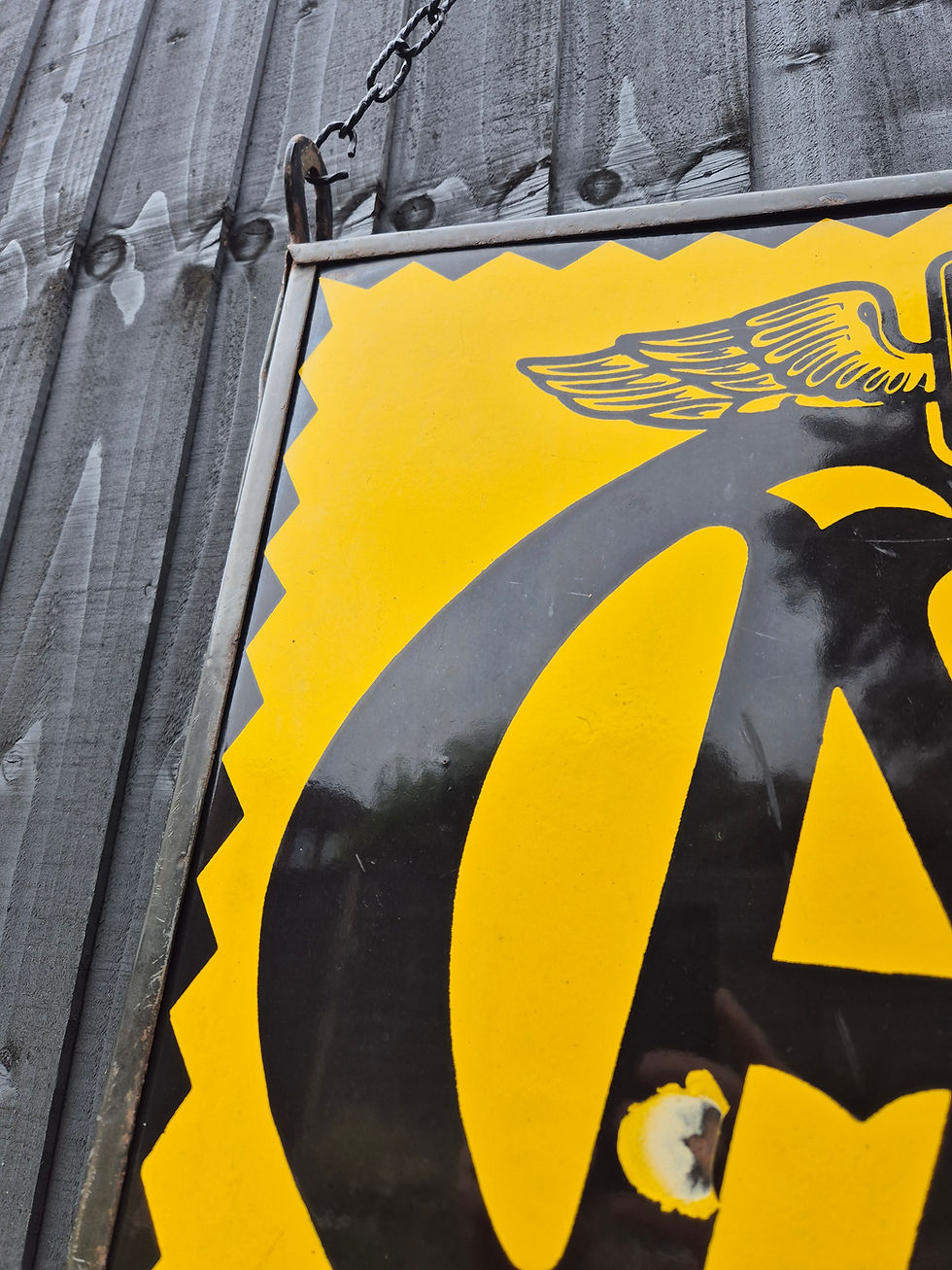 Thumbnail: Genuine Double Sided AA Garage Enamel Sign Automobilia 31" x 22"
