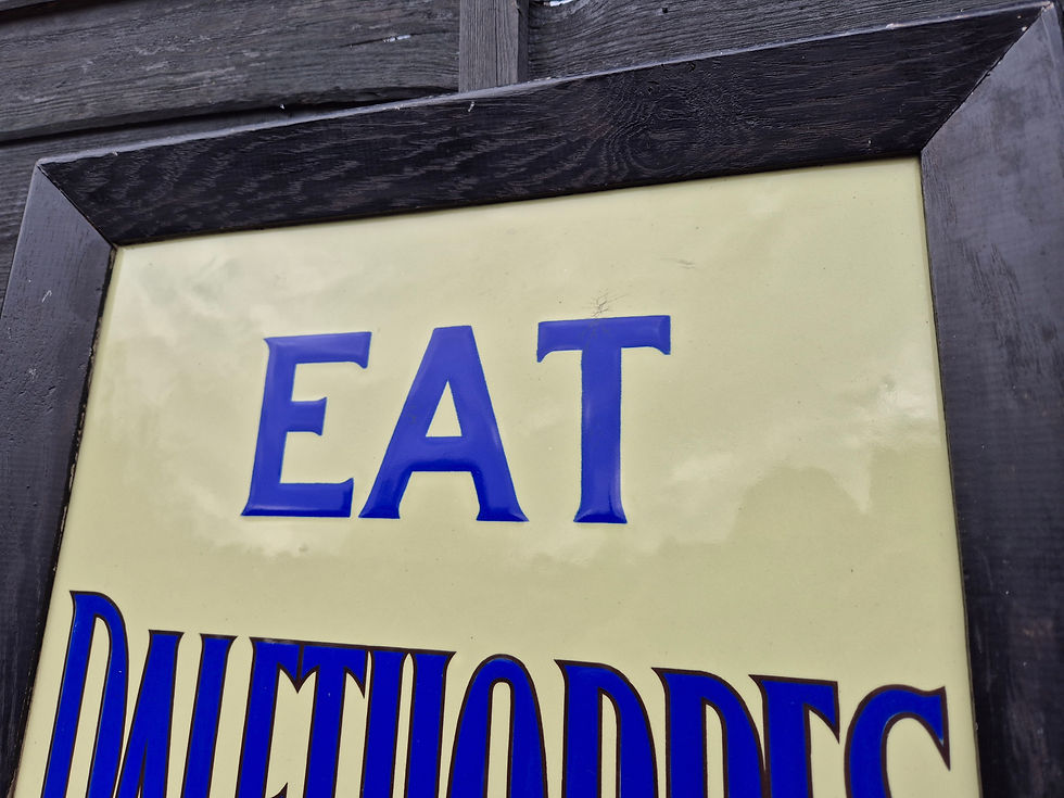 Thumbnail: 1920s Palethorpes Pork Pies enamel sign 38" x 17.5"