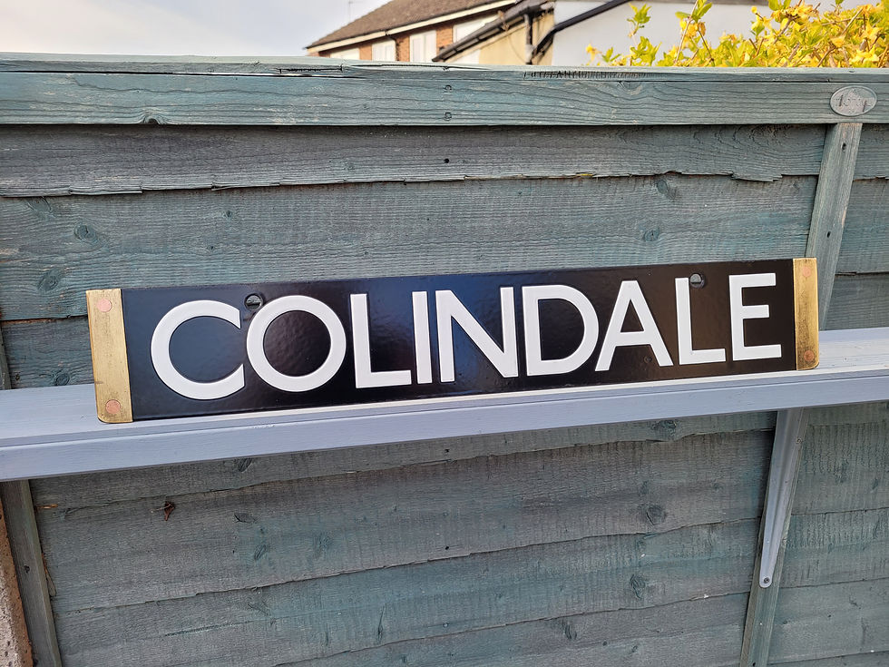 Thumbnail: 1938 London Underground Colindale & Archway Enamel Train Destination Plate
