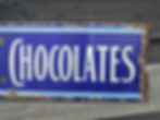 Thumbnail: 1930s ROWNTREES CHOCOLATES Enamel Sign Advertising LARGE 25" x 5.5"
