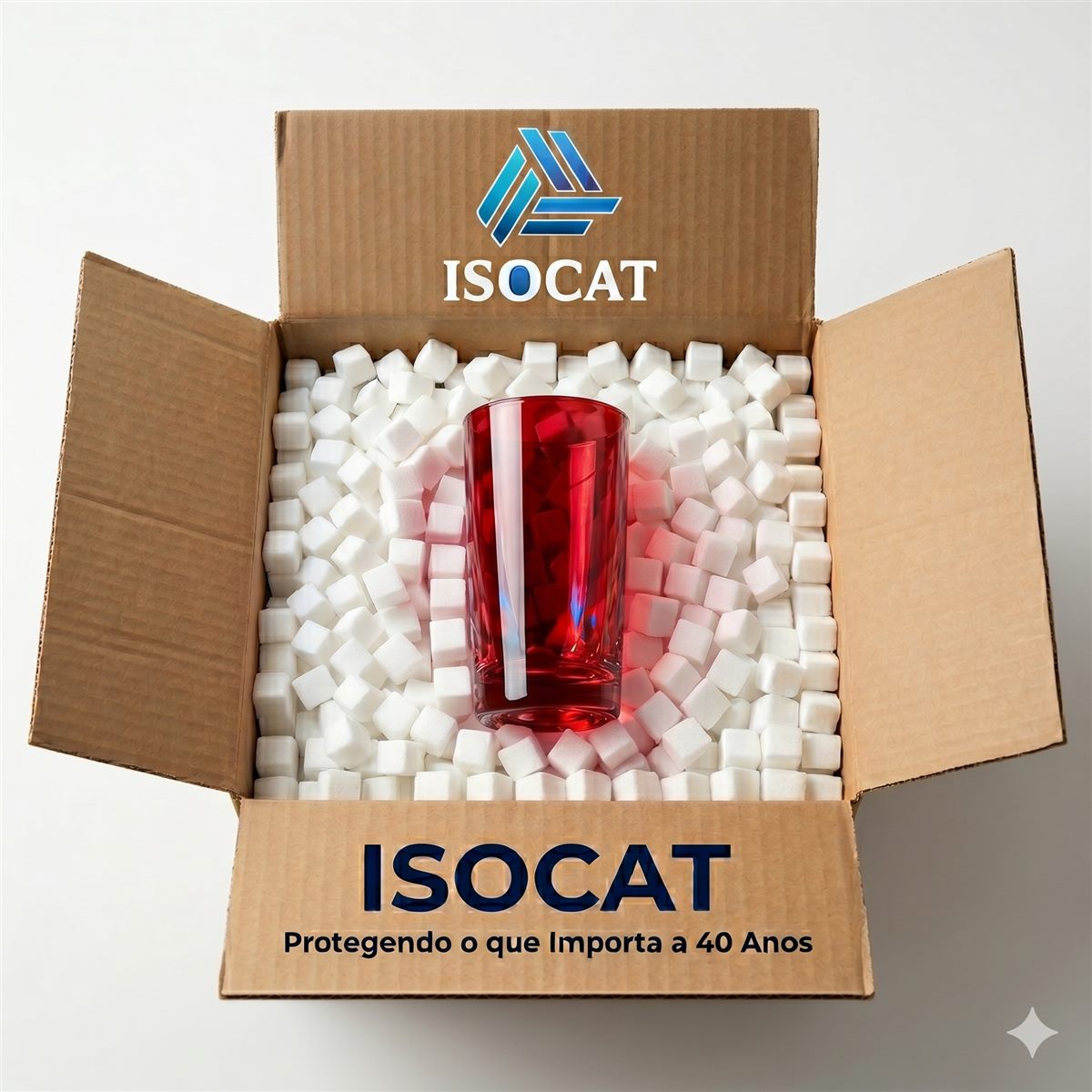 Isocubo embalagem produto