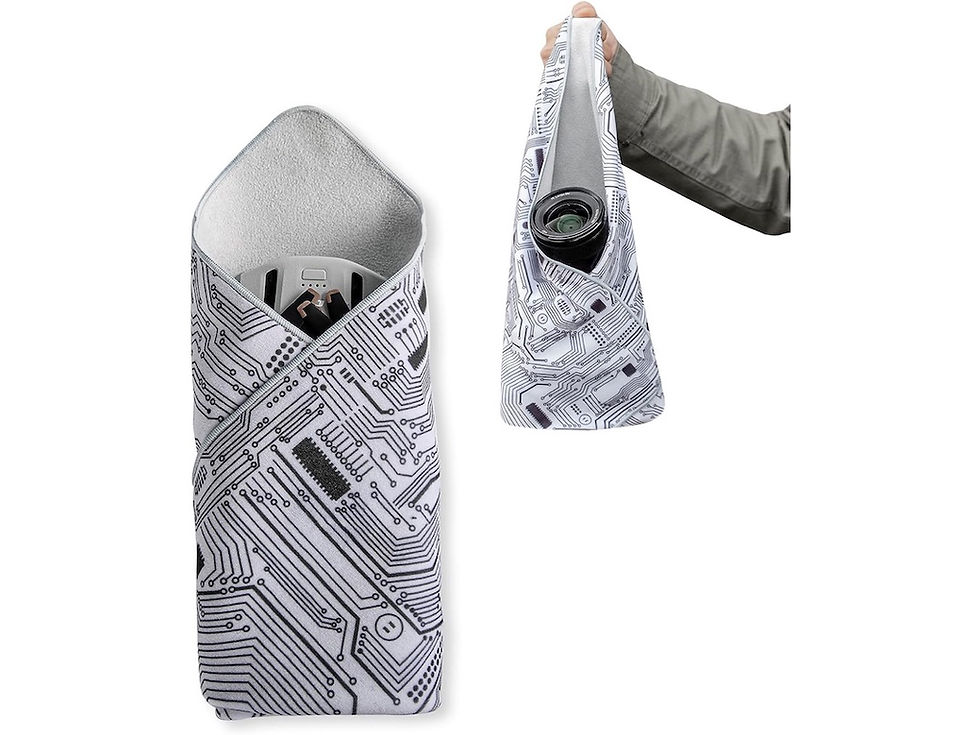 Etui de protection pour appareil photo Reflex. Housse chiffon anti-rayures en micro-fibres.