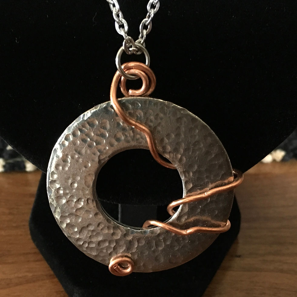 Thumbnail: Hammered Washer Necklace