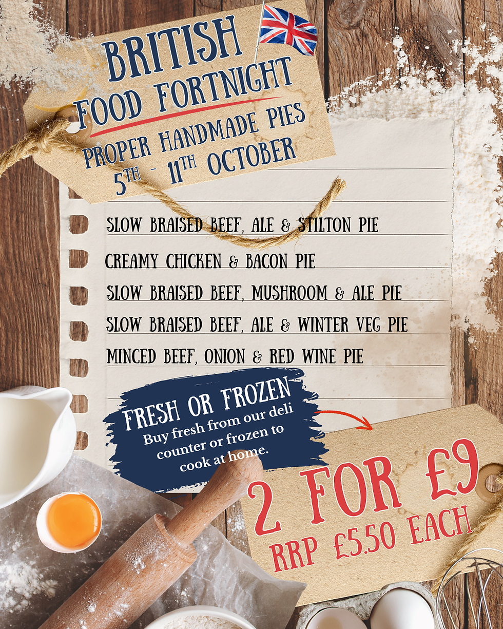 British Food Fortnight at White Row: Homemade Pies, Made from Scratch