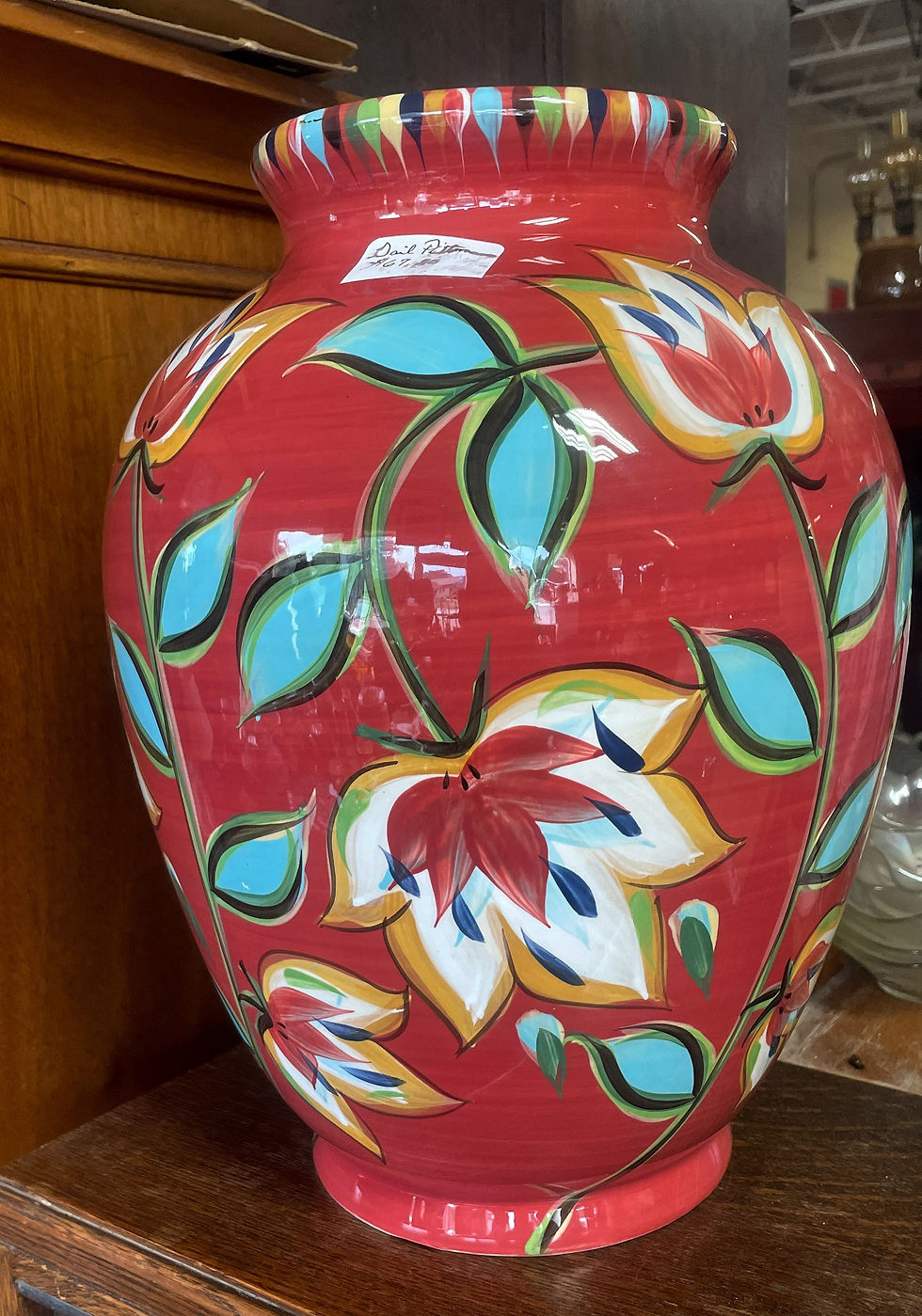 Gail Pittman Red Bountiful Vase/Urn