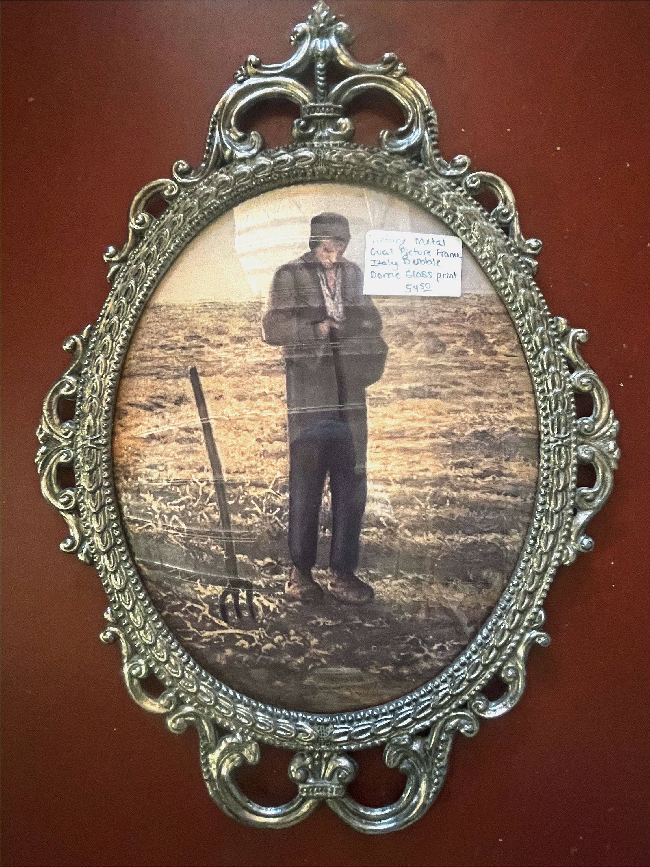 Vintage Metal Oval Frame
