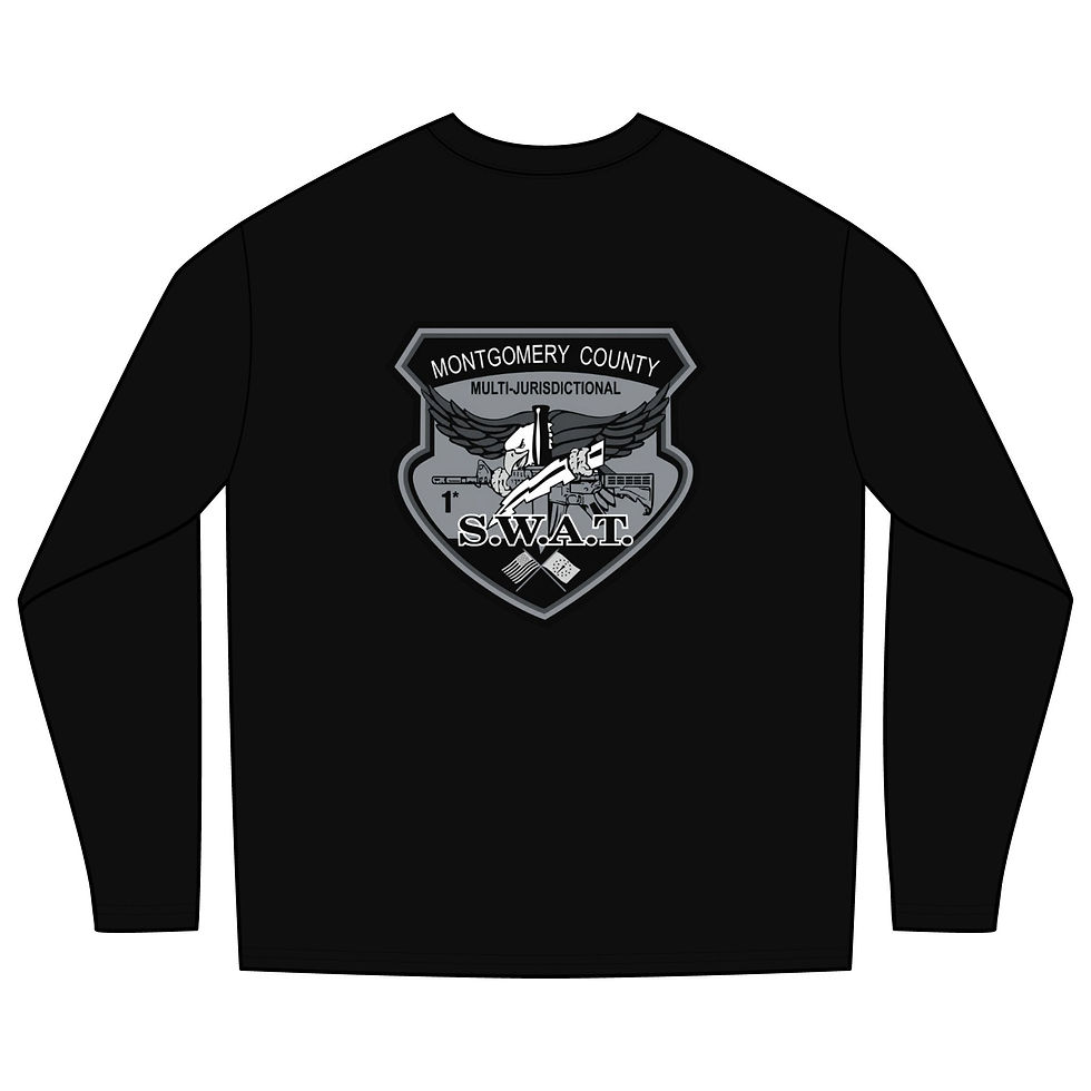 Thumbnail: Montgomery County S.W.A.T. Long Sleeve T-Shirt — Tactical Patch Military Olive