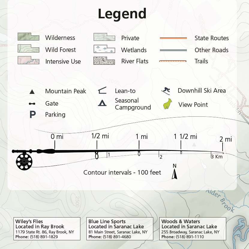 Thumbnail: Ausable River Fly Fishing Map