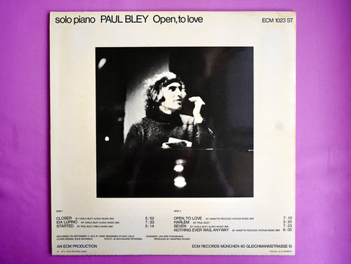 PAUL BLEY / OPEN, TO LOVE | NEW JAZZ THINGS