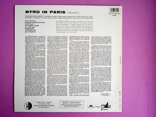 DONALD BYRD / BYRD IN PARIS, VOL2 | NEW JAZZ THINGS
