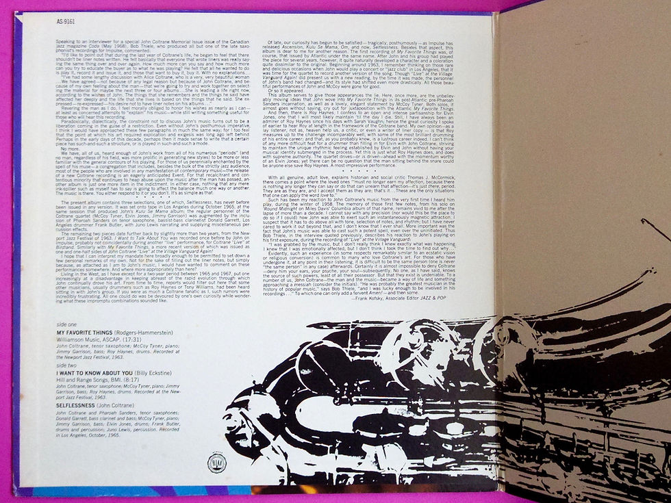 サムネイル： JOHN COLTRANE / SELFLESSNESS