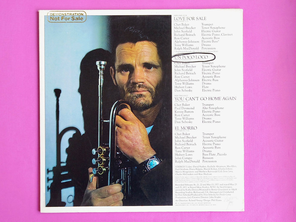 サムネイル： CHET BAKER / YOU CAN'T GO HOME AGAIN