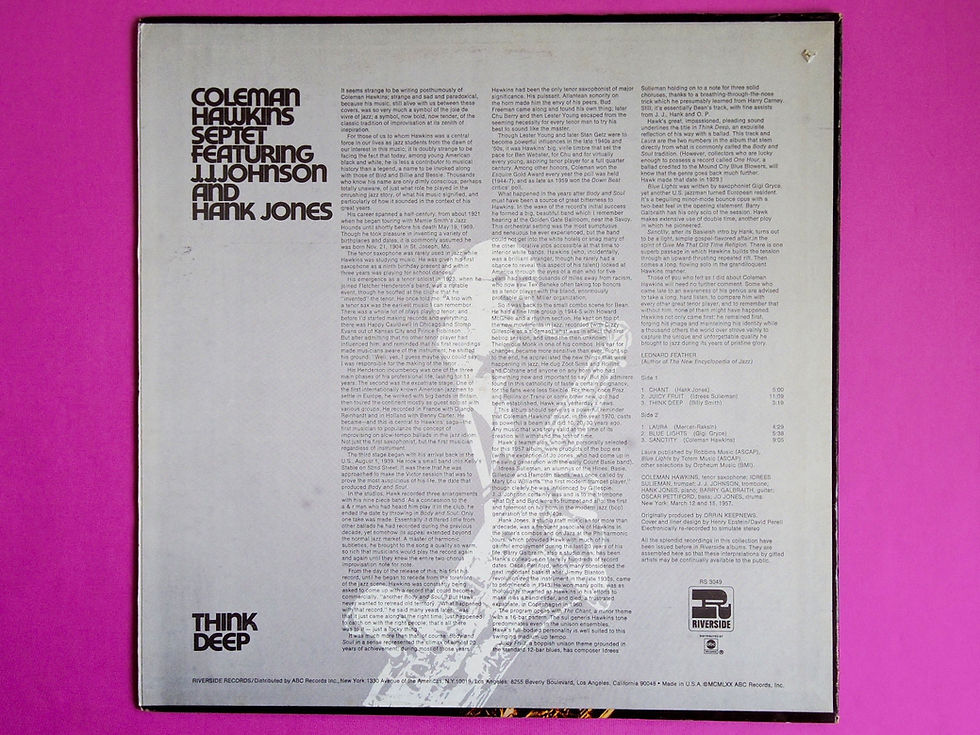 サムネイル： COLEMAN HAWKINS / THINK DEEP