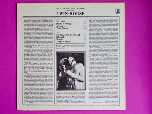 【中古】 Twin House Larry Coryell Wounded Bird ラリー・コリエル フィリップ・カテリーン Larry Coryell & Philip Catherine ‎– Twin-House [Full Album