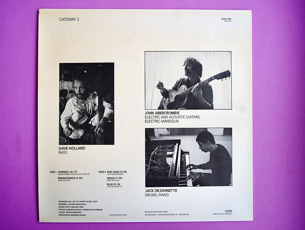 サムネイル： JOHN ABERCROMBIE, DAVE HOLLAND, JACK DEJOHNETTE / GATEWAY 2
