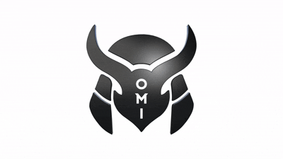 OMI anime clothing brand logo spinning animation